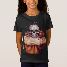 CAMISETA CUPCAKE DE CALABAZA NARANJA ESPELUZNANTE DE HALLOW