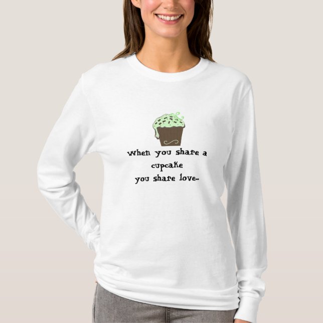 Camiseta Cupcake de Chocolate con Menta con Mensaje (Anverso)