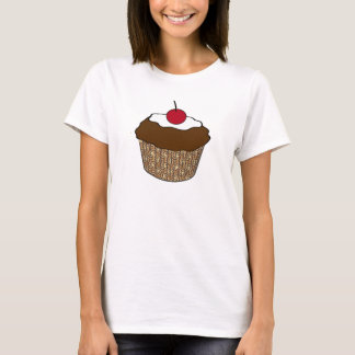 Camiseta Cupcake de chocolate con una cereza