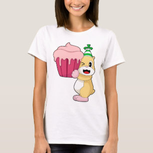 Camiseta Cupcake de cumpleaños de hámster