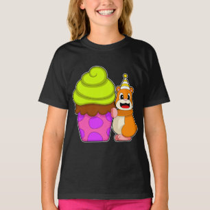 Camiseta Cupcake de cumpleaños de hámster