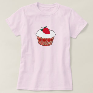 Camiseta Cupcake de vainilla con una fresa
