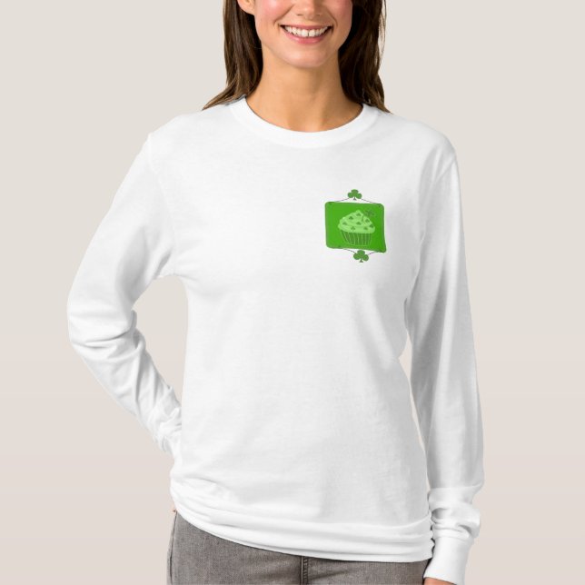Camiseta Cupcake del Día de San Patricio (Anverso)