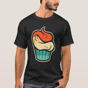 Camiseta Cupcake Estilo Retro Cupcake Vintage