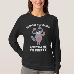CAMISETA CUPCAKE LADIES T-SHIRS DEL CUMPLEAÑOS RACCOON