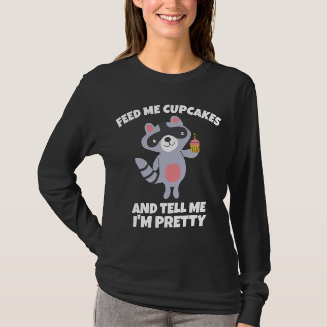 CAMISETA CUPCAKE LADIES T-SHIRS DEL CUMPLEAÑOS RACCOON (Anverso)