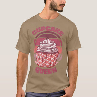 Camiseta Cupcake Queen Funny Girl Baking Quote Saying Retro