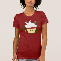 Cupcake. rojo del terciopelo
