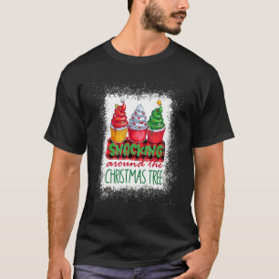 Camiseta Cupcakes alrededor del árbol de Navidad blanqueado