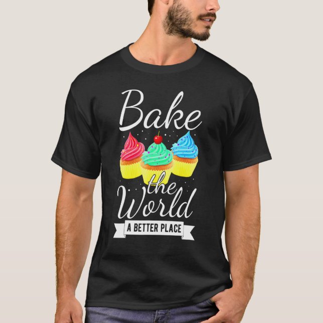Camiseta Cupcakes Baker Fiesta de cumpleaños Baking Cute Te (Anverso)