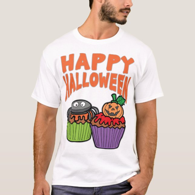 Camiseta Cupcakes de Halloween (Anverso)