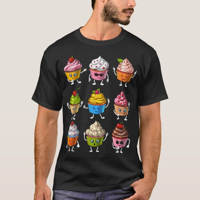 Camiseta Cupcakes Graciosos (Anverso)