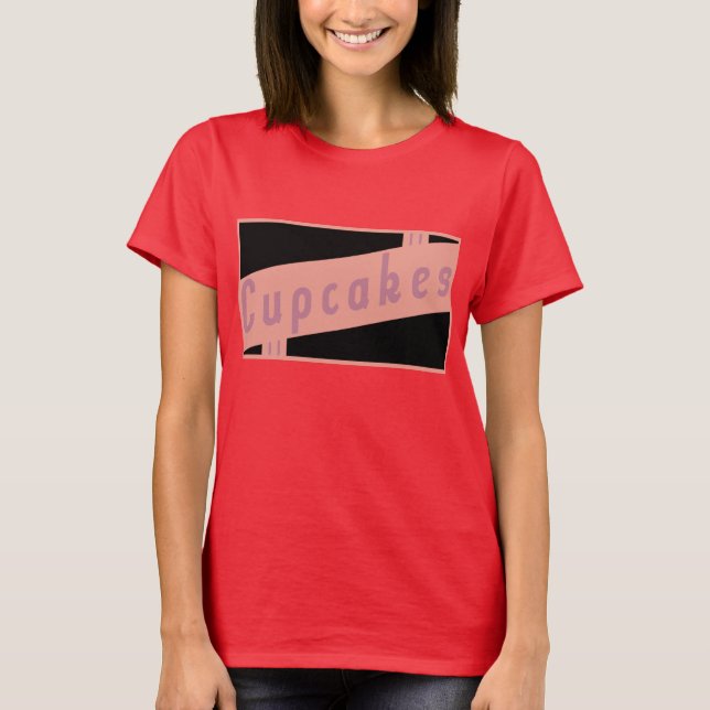 Camiseta cupcakes retro (Anverso)