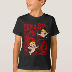 Camiseta Cupid Dice 67 Pareja de San Valentín Coincidencia 
