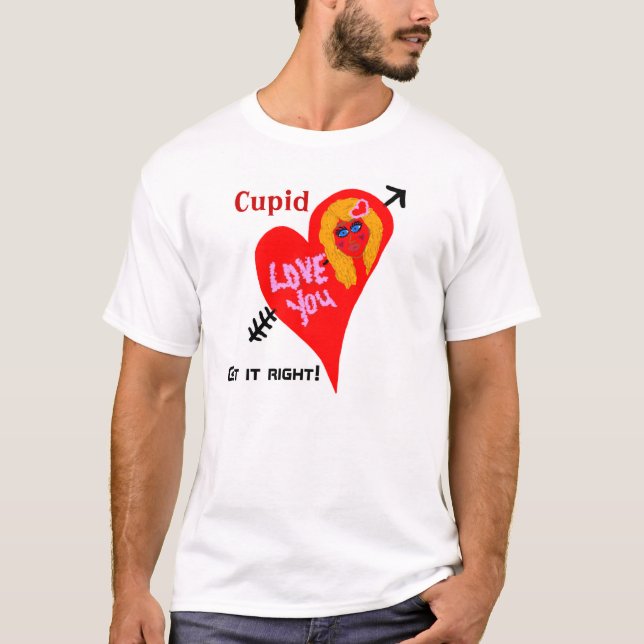 Camiseta Cupid Get it Right Red Heart Blonde Chica Arrow (Anverso)