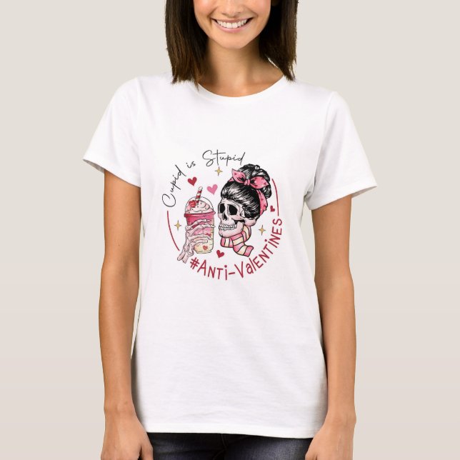 Camiseta Cupid Is Stupid T-Shirt – Anti-Valentine’s Day Fun (Anverso)
