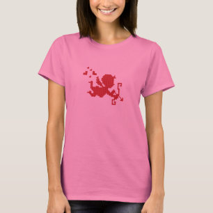 Camiseta Cupid lindo del arte del pixel