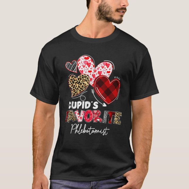 Camiseta Cupid s Favorite Phlebotomist Valentine Phlebotomy (Anverso)