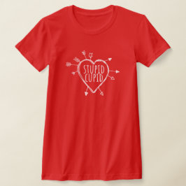 Camiseta Cupidito Estúpido Corazón Con Flechas Sarcasmo Div
