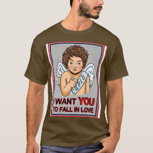 Camiseta Cupido Amor De San Valentín Quiero Que Vintage Ret