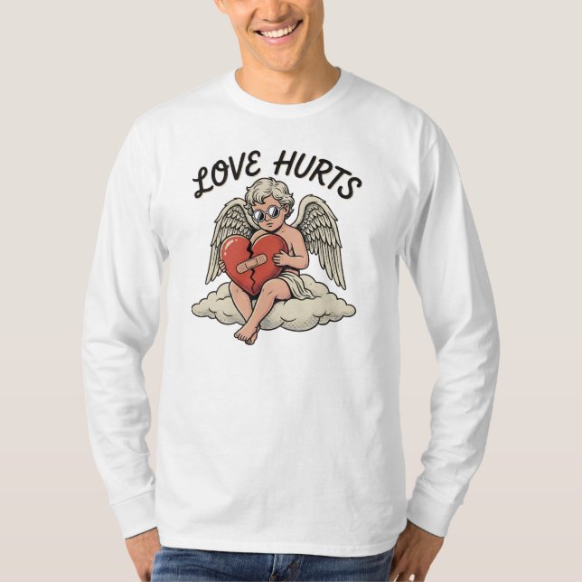 Camiseta Cúpido Ángel El Amor Duele (Anverso)
