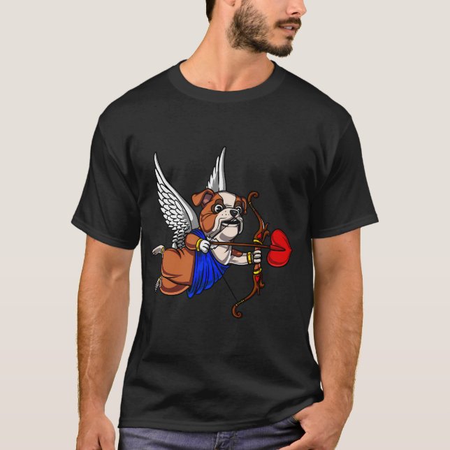 Camiseta Cupido Bulldog Inglés (Anverso)