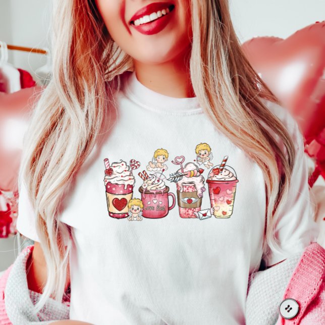 Camiseta Cupido café de San Valentín (Subido por el creador)