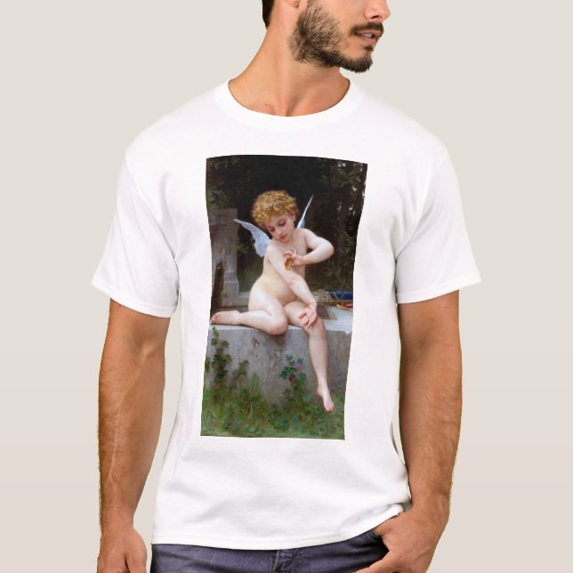 Camiseta Cupido con mariposa, Bouguereau (Anverso)