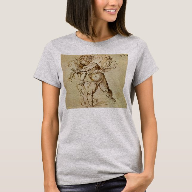 Camiseta Cupido con un violín de Domenico Campagnola (Anverso)