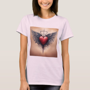 Camiseta Cupido De Corazón Clásica Inspirada En El