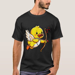 Camiseta Cupido de San Valentín Pato Corazón Amante Diverti