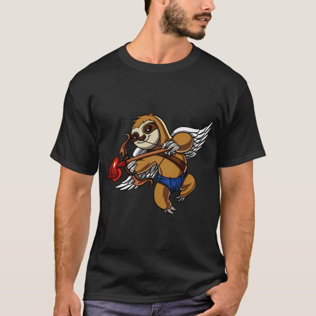 Camiseta Cupido de San Valentín Perezoso (Anverso)