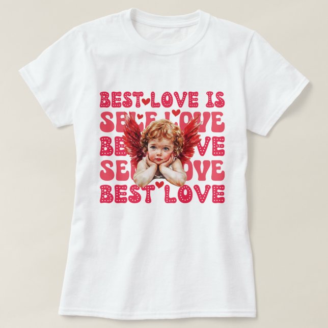 Camiseta Cupido El día de San Valentín Autoamor (Diseño del anverso)