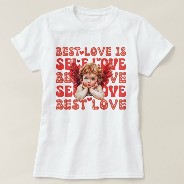 Camiseta Cupido El día de San Valentín Autoamor (Diseño del anverso)
