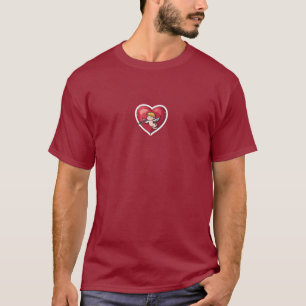 Camiseta Cupido en el corazón rojo