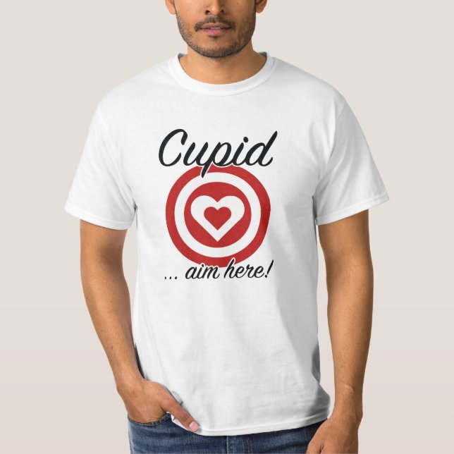 Camiseta Cupido Objetivo Aquí (Anverso)