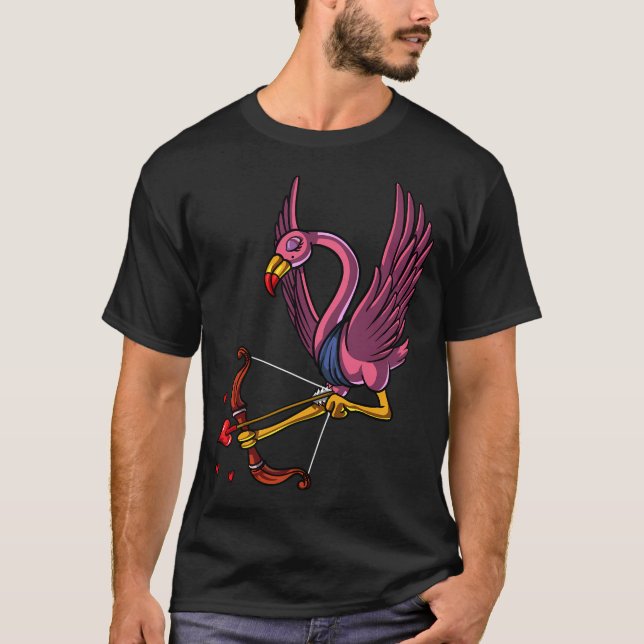 Camiseta Cúpido Pájaro Flamenco Lindo (Anverso)