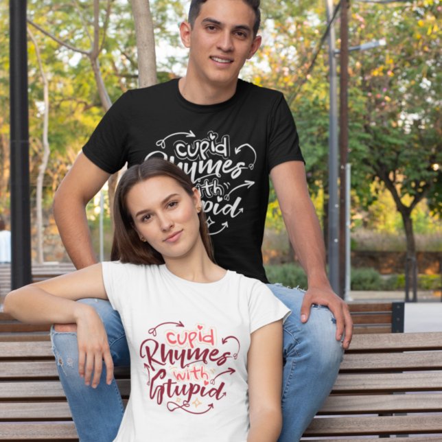 Camiseta Cupido rimas Estúpido anti Valentín Graciosa cita (Subido por el creador)