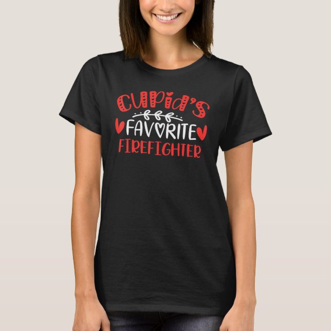 Camiseta Cupido S Bombero Favorito Romance Parejas Hombres  (Anverso)