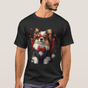 Camiseta Cupido Shetland Sheepdog Día de San Valentín Amant