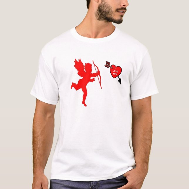 Camiseta Cupido y Rojo del Corazón (Anverso)