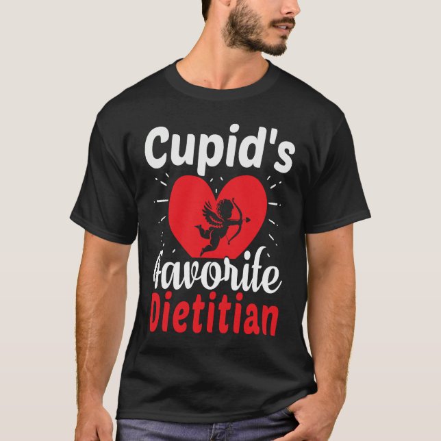Camiseta Cupid's Favorite Dietitian Valentine's Day (Anverso)