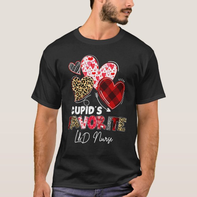 Camiseta Cupid's Favorite Labor And Delivery Nurse Valentin (Anverso)