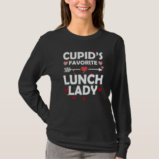 Camiseta Cupid's Favorite Lunch Lady Romantic Valentines He