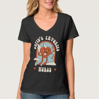 Camiseta Cupid's Favorite Nurse Teacher Cute Groovy