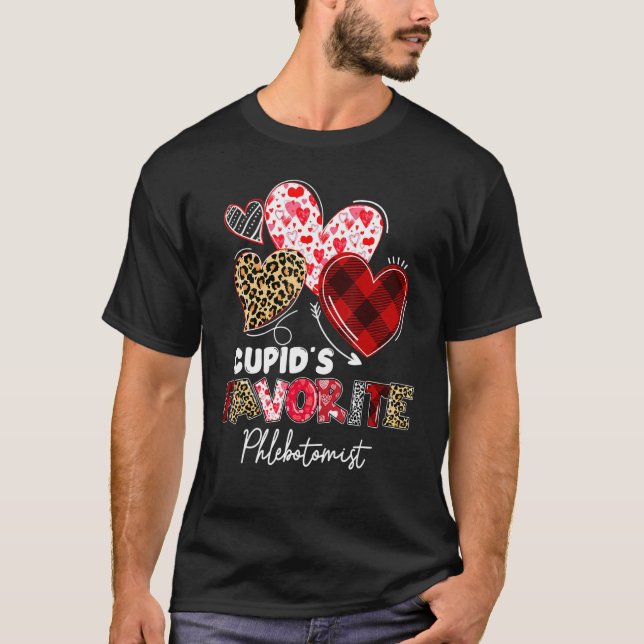 Camiseta Cupid's Favorite Phlebotomist Valentine Phlebotomy (Anverso)