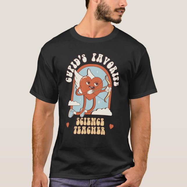 Camiseta Cupid's Favorite Science Teacher Teacher Cute Groo (Anverso)