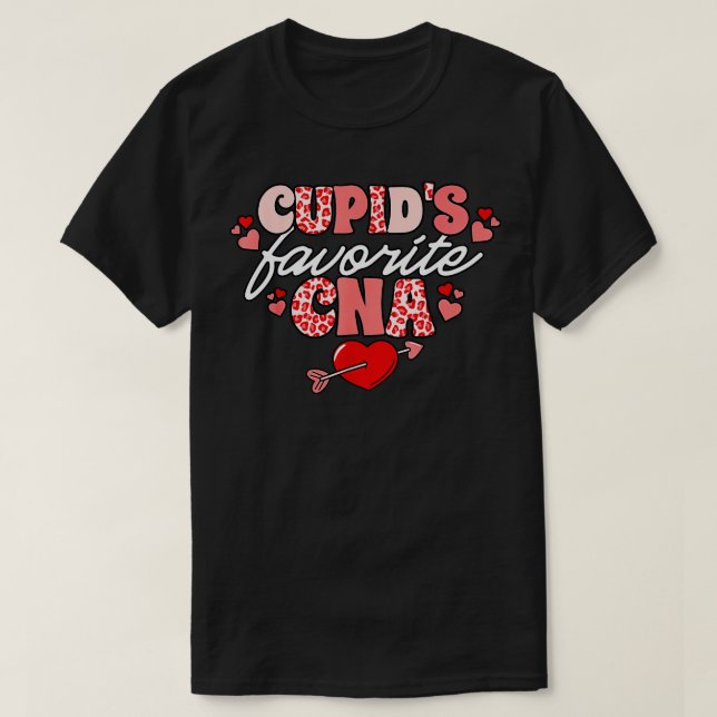 Camiseta Cupids Favorito CNA Valentine Enfermería como (Diseño del anverso)