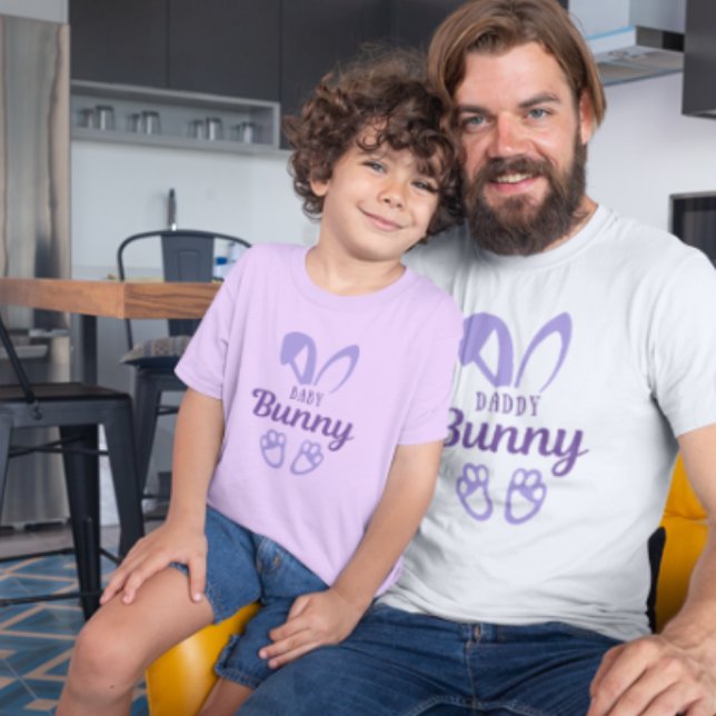 Camiseta Cuple Purple Easter Daddy Conejo Orezas de Conejo (Subido por el creador)