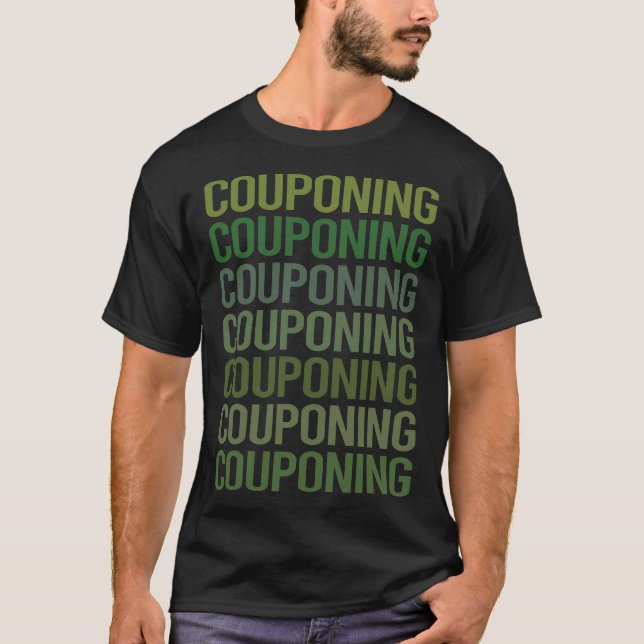 Camiseta Cupón de cupones de cupón de texto verde (Anverso)
